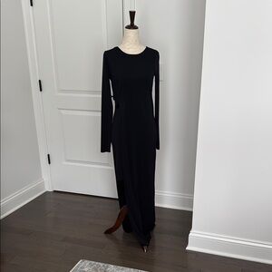 Zara Black Maxi Dress with Long Sleeves